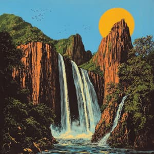 Harmonious Blend of River and Waterfall that Transports You to A Serene Natural Environment - Babbling Brook