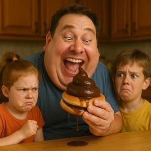 Papa eet een broodje poep! | Grappige vieze liedjes - De Tekentovenaar