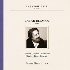 Lazar Berman at Carnegie Hall, New York City, March 11, 1979 - Lazar Berman