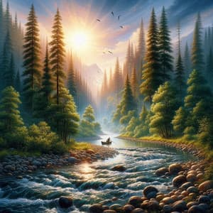 Calm River Flowing - Olas del Mar