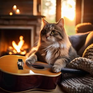 Feline Flame Melodies: Soothing Guitar for Cats - Soothing Music for All