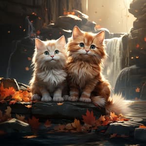 La Calma De Los Gatos Junto A La Cascada: Suaves Cascadas - La naturaleza llama