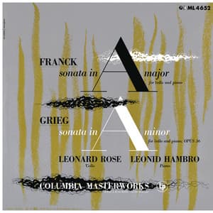 Franck: Cello Sonata in A Major, FWV 8 & Grieg: Cello Sonata in A Minor, Op. 36 - Leonard Rose