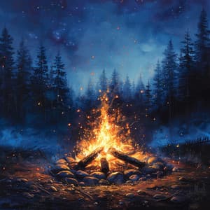 Calidez Y Calma: Ambiente Nocturno De Fuego - Ambiente Spazio Musica