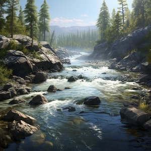 Riverside Relaxation: Peaceful Water Melodies - Crickets Tinnitus Relaxation