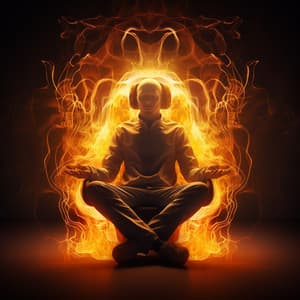 Meditative Blaze: Fire Inner Peace - Nature Label