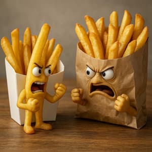 Het Patat of Friet Ruzie Lied! - De Tekentovenaar