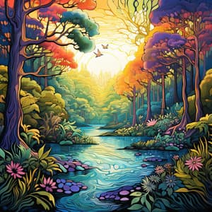 Cascading Waters Melodies: Nature's Echoing Rhythms - lumen