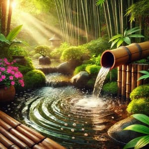 Träumen am Bambusbrunnen: Üppige Klavierklänge und fließendes Wasser für nächtliche Ruhe - Guten Schlafen Akademie