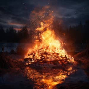 Binaural Fire for Studying: Quiet Flame Resonance - Binaural Movements