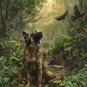 Rain’s Dog Serenity: Binaural Birds in Nature’s Symphony - 78 72 Hz - Relaxing Music for Dogs