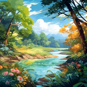 Binaural Zen by the River: Cool Breeze Magic - Binaural Beats Waves