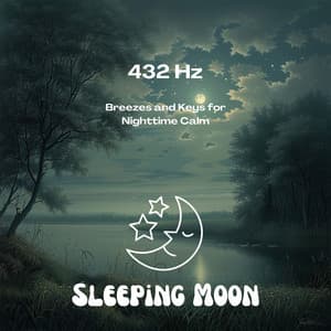 432 Hz Breezes and Keys for Nighttime Calm - Sleeping Moon