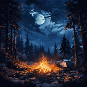 Relaxing Mountain Bonfire Serenity - Forest Sounds For Relaxation