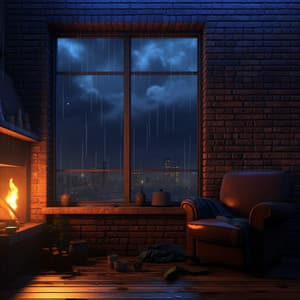 Harmonious Elements: Rain and Fire Serenity - Fireplace Sounds