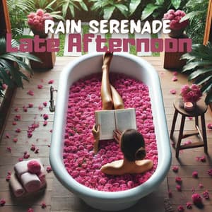 Late Afternoon Soak: Rose Petals, Candlelight, and Rain Serenade - Tranquility Spa Universe