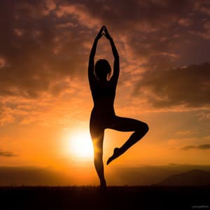 Equilibrio De Lluvia: Melodía Ambiental De Yoga - Cielos Rubios