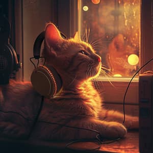 Cat Echoes Lofi: Feline Melodic Vibes - Weather Sounds