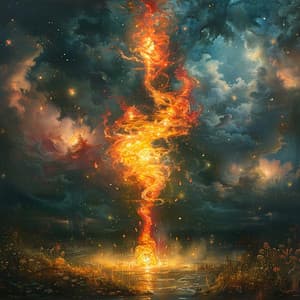 Sinfonía De Fuego Binaural: Ritmos Ambientales Cálidos - Concentración de ritmos binaurales