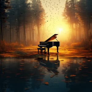 Silent Echoes: Piano Music Reflections - Piano and Ocean Waves Experience