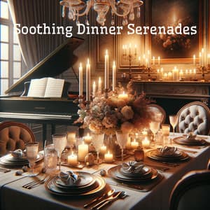 Soothing Dinner Serenades: Melodic Menu, Piano Whispers at Dinner - Instrumental Jazz Music Ambient
