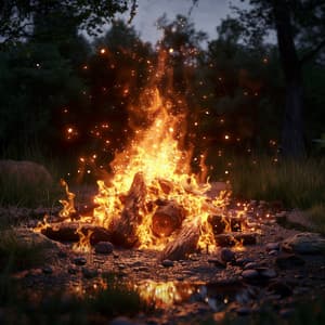 Gentle Fireplace: Soothing Binaural Sleep - Sleepy Skies