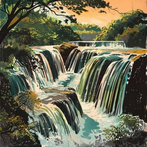 Posture Paradigm: Elevate Your Mindset with Majestic Waterfalls - Water and River Sounds