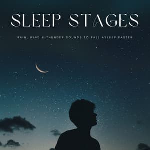 Sleep Stages: Rain, Wind & Thunder Sounds To Fall Asleep Faster - Delta Wave Deep Sleep