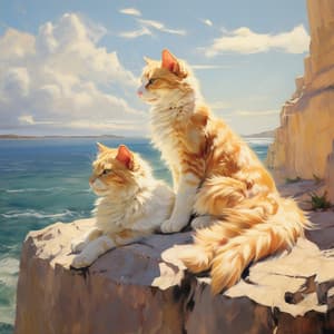 Corrientes Armónicas: Ondas Del Océano Y Melodías Felinas - ASMR Anónimo