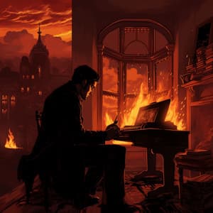 Focused Work by the Fire: Nature's Mindful Blaze - Evening Chillout Playlist