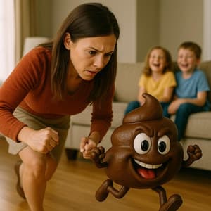 Mama heeft ruzie met haar keutel! | Grappige liedjes - De Tekentovenaar