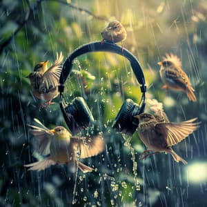 Rain's Binaural Echoes: Birds and Nature's Rhythms - 92 88 Hz - Binaural Source