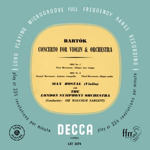 Bartók: Violin Concerto No. 2; Rawsthorne: Piano Concerto No. 2 - Max Rostal