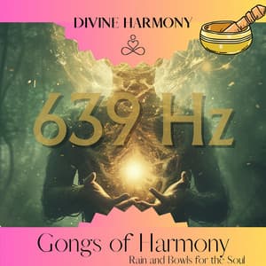 639 Hz Gongs of Harmony: Rain and Bowls for the Soul - Divine Harmony