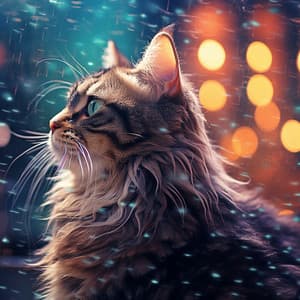 Acoustic Cat Rainfall: Kitty's Blissful Slumber Melody - Romantic Music