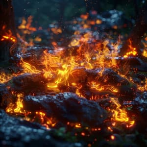 Calming Fire Music for Peaceful Sleep - Sleep Songs with Nature Sounds