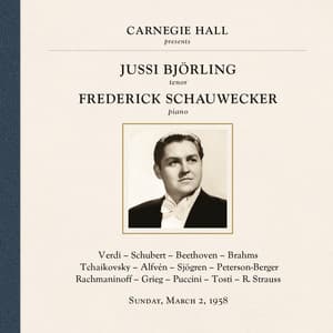 Jussi Björling at Carnegie Hall, New York City, March 2, 1958 - Jussi Björling