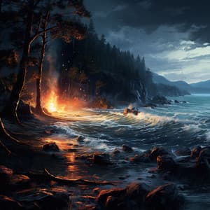 Rhythmic Fire Concentration: Musical Blaze - Nature Sounds Library