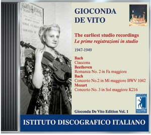 De Vito, Gioconda: Earliest Studio Recordings - Gioconda De Vito