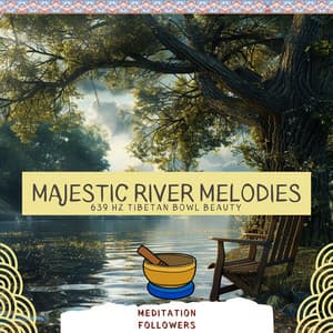 Majestic River Melodies: 639 Hz Tibetan Bowl Beauty - Meditation Followers