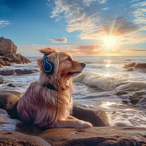 Serene Ocean Dog: Chorale's Joyful Wagging - Nature Sound Designer