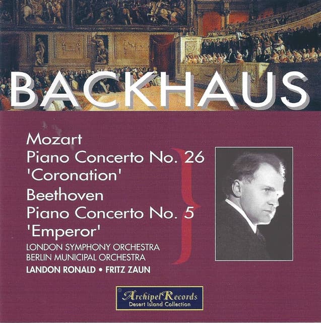 Mozart & Beethoven: Piano Concertos - Wilhelm Backhaus