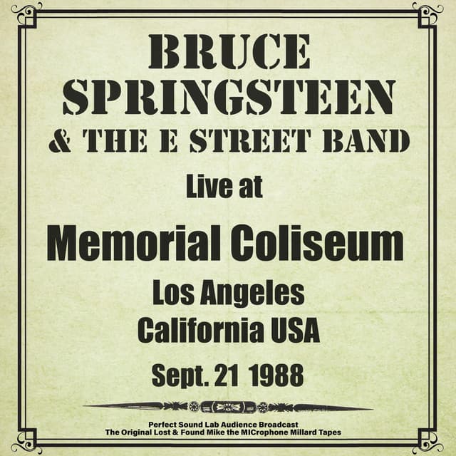 Los Angeles Memorial Coliseum - 21st Sept 1988 - Bruce Springsteen