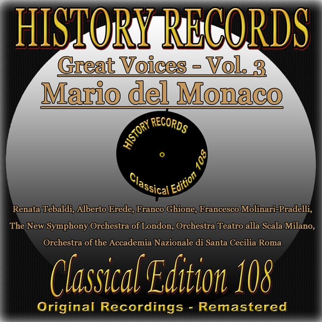 History Records - Classical Edition 108 - Great Voices - Mario del Monaco - The New Symphony Orchestra Of London
