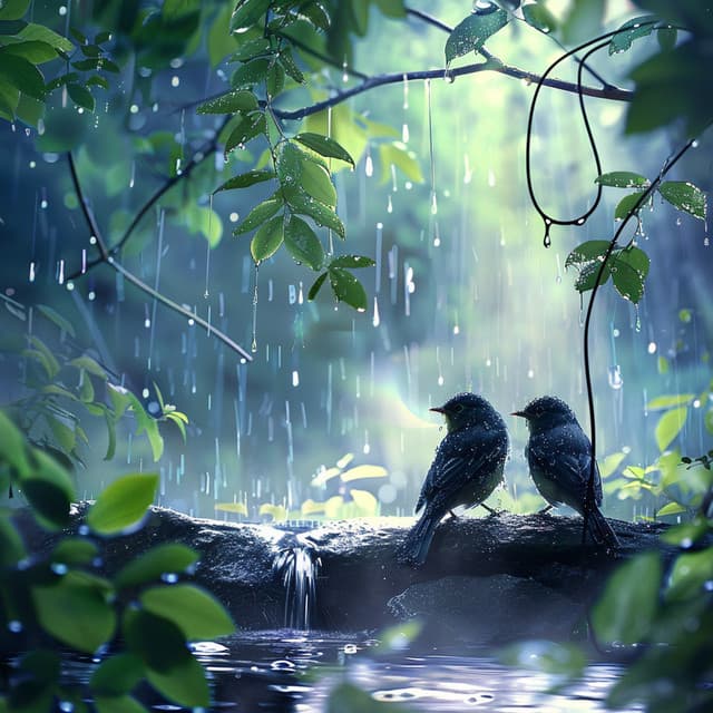 Nature's Relaxation: Binaural Birds and Gentle Rain - 92 96 Hz - Relaxing Nature Recordings
