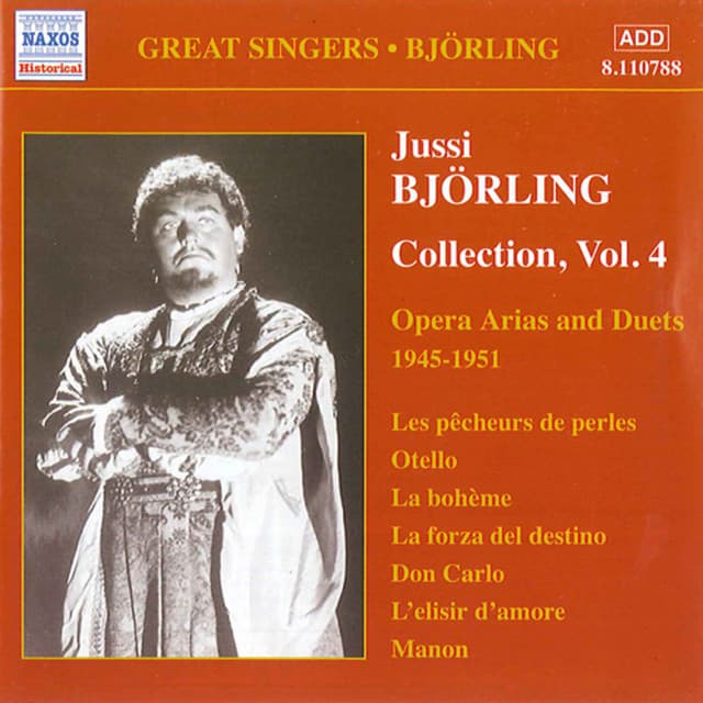 Jussi Björling Collection, Vol. 4: Opera Arias & Duets - Jussi Björling