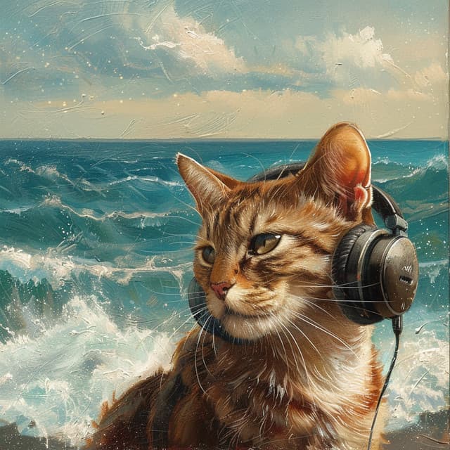 Cats Ocean Harmony: Purring Waves Music - Cats Music Zone