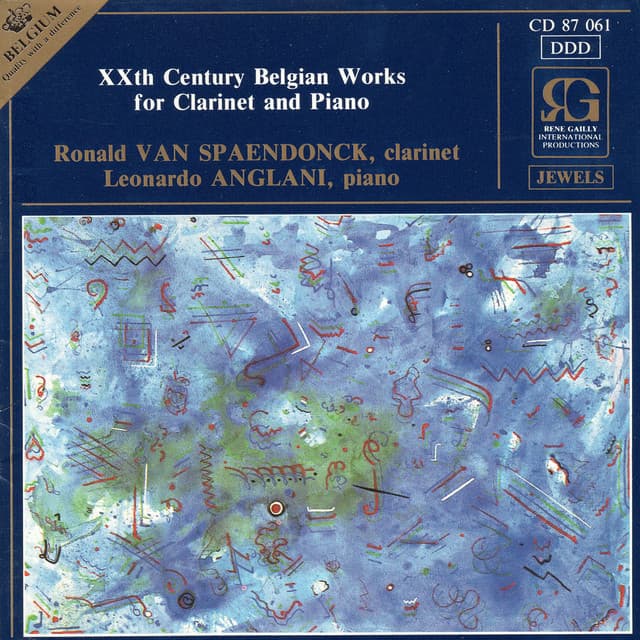 XXth Century Belgian Works for clarinet and Piano - Ronald Van Spaendonck