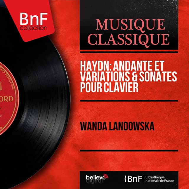 Haydn: Andante et variations & Sonates pour clavier - Joseph Haydn