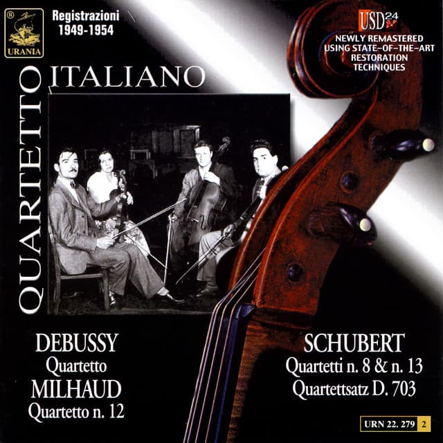 Quartetto Italiano Plays Schubert, Debussy & Milhaud - Quartetto Italiano